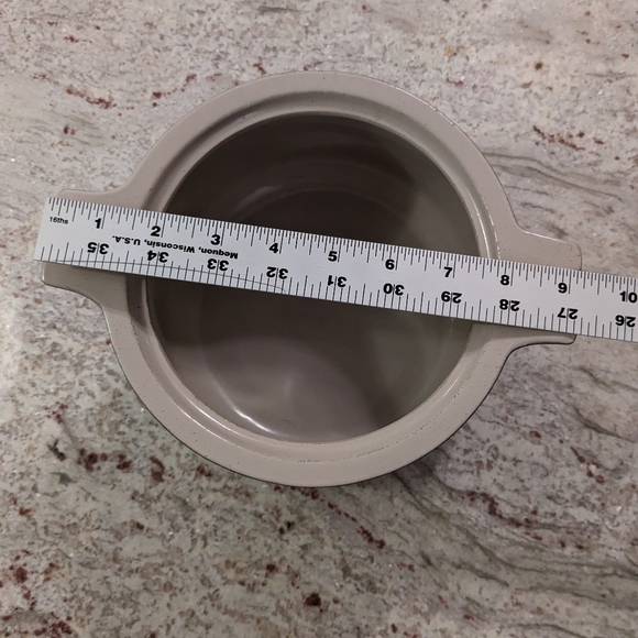 Franciscan Clay Handmade Pot Glazed Handles Large 64 Oz Made in France Black - Picture 5 of 11